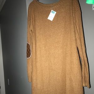 Tan sweater dress